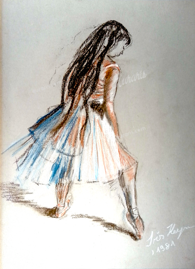 Danseuse En Repos Par Iris Interprétation De Degas Alliant Précision Des Traits Pour Une Élégance Intemporelle